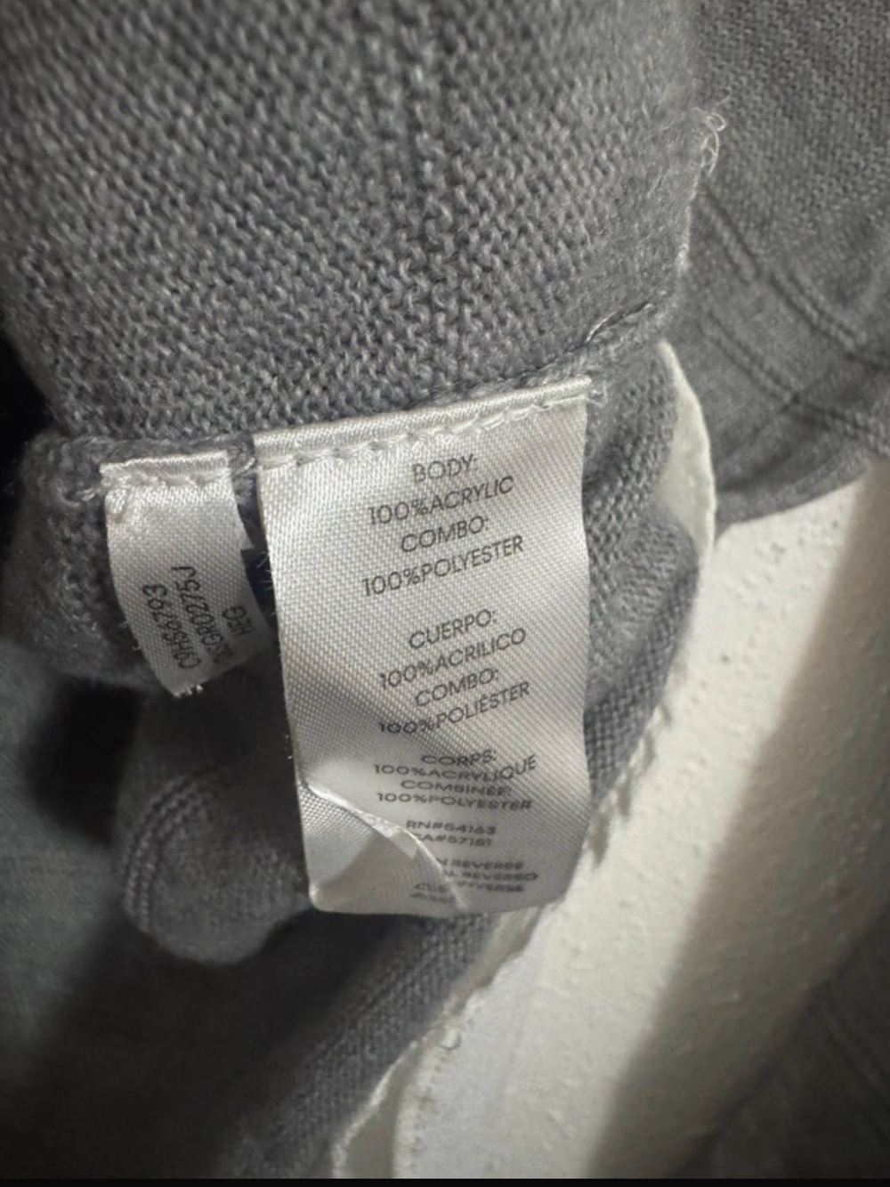 Calvin Klein Women's Size L Gray 2-in-1 Layered-Look Sweater & Shirt Hem - Picture 15 of 15